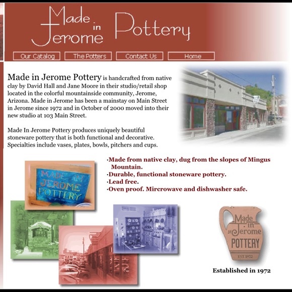 Made in Jerome Arizona Pottery Cobalt Blue Large Pitcher - Picture 8 of 8